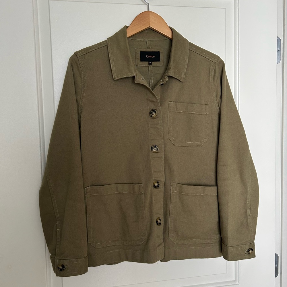 Quince Olive Green Utility Jacket